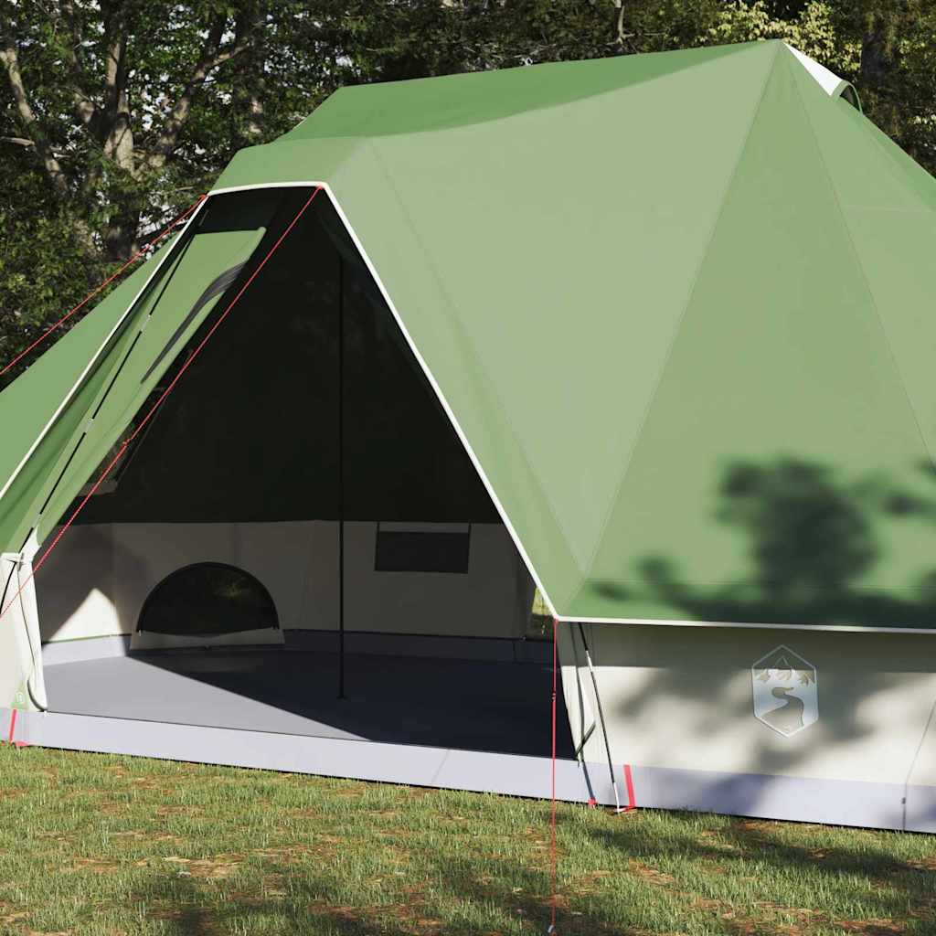 vidaXL Tipi Tent 10-Person Green Taffeta - 680 x 430 x 270 cm