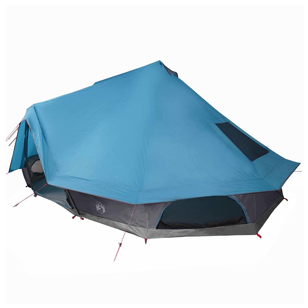 vidaXL Tipi Tent 10-Person Blue Taffeta - 680 x 430 x 270 cm