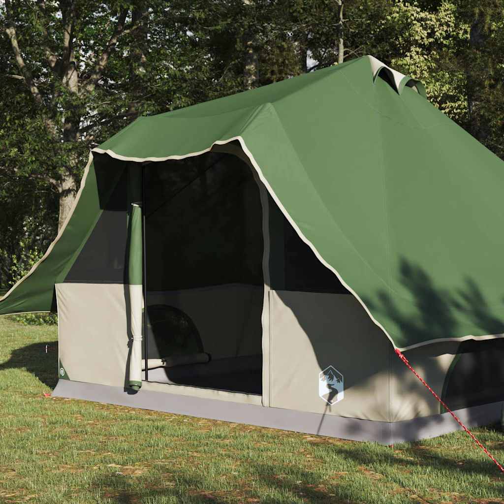 vidaXL Tipi Tent 8-Person Green Taffeta - 358 x 296 x 258 cm