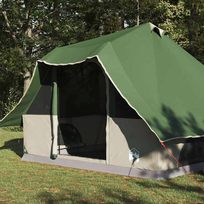 vidaXL Tipi Tent 8-Person Green Taffeta - 358 x 296 x 258 cm