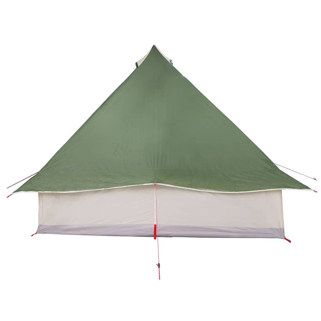 vidaXL Tipi Tent 8-Person Green Taffeta - 358 x 296 x 258 cm