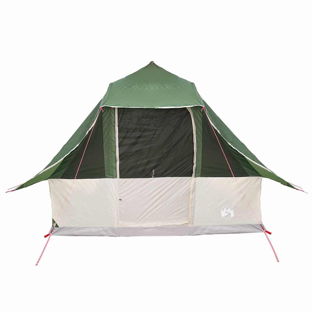vidaXL Tipi Tent 8-Person Green Taffeta - 358 x 296 x 258 cm
