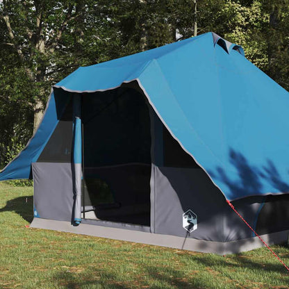 vidaXL Tipi Tent 8-Person Blue Taffeta - 358 x 296 x 258 cm