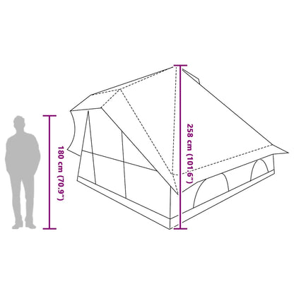 vidaXL Tipi Tent 8-Person Blue Taffeta - 358 x 296 x 258 cm