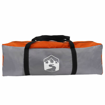 vidaXL Tipi Tent 8-Person Grey and Orange Taffeta - 358 x 296 x 258 cm