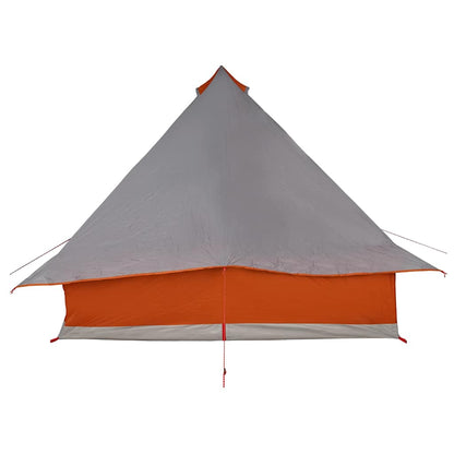 vidaXL Tipi Tent 8-Person Grey and Orange Taffeta - 358 x 296 x 258 cm