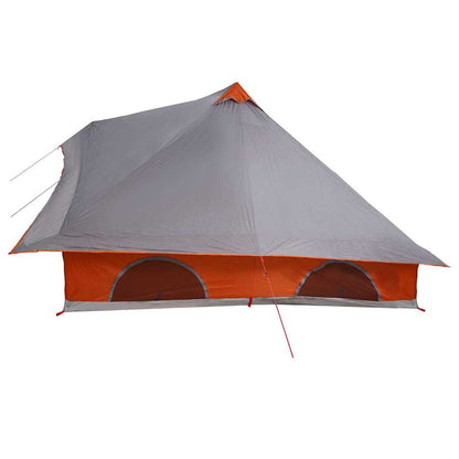 vidaXL Tipi Tent 8-Person Grey and Orange Taffeta - 358 x 296 x 258 cm