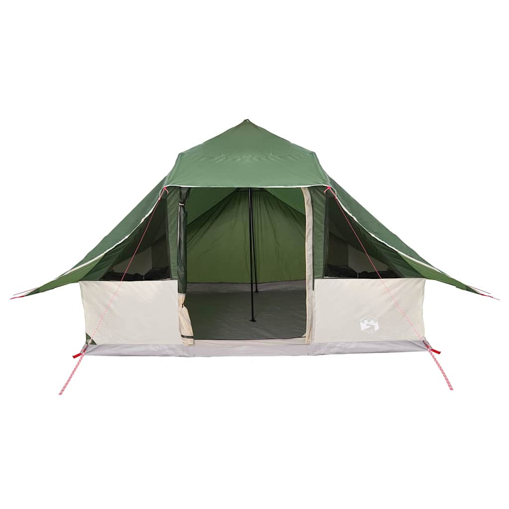 vidaXL Tipi Tent 10-Person Green Taffeta - 364 x 281 x 257 cm