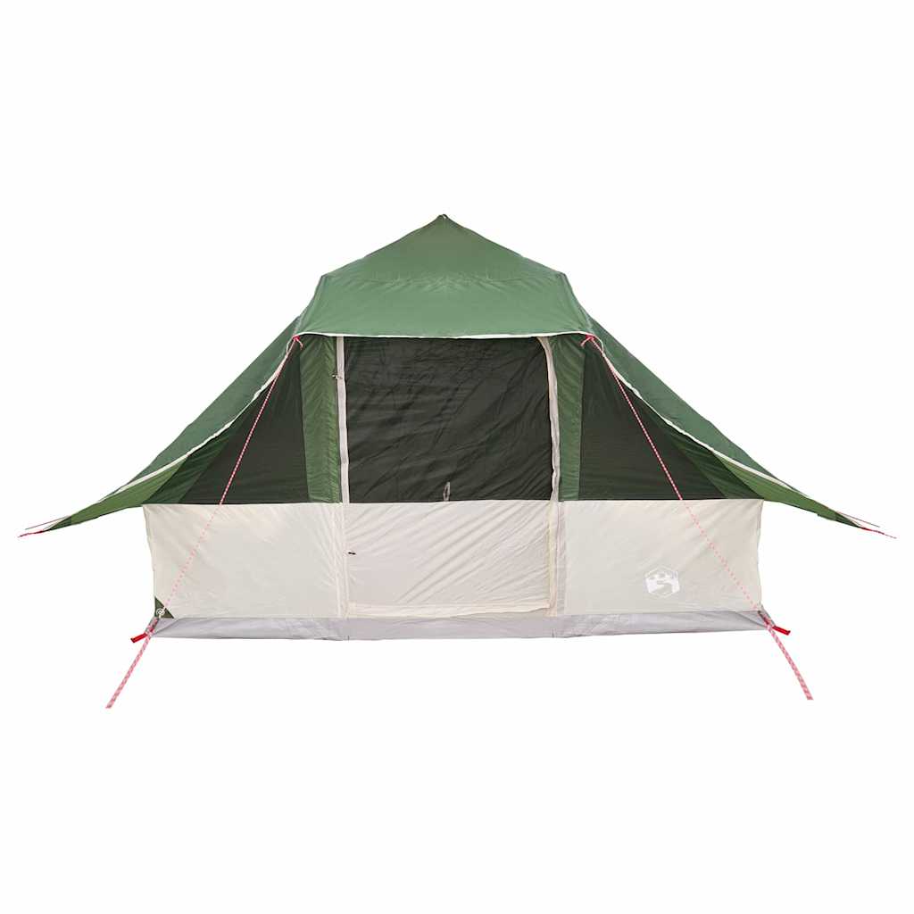 vidaXL Tipi Tent 10-Person Green Taffeta - 364 x 281 x 257 cm