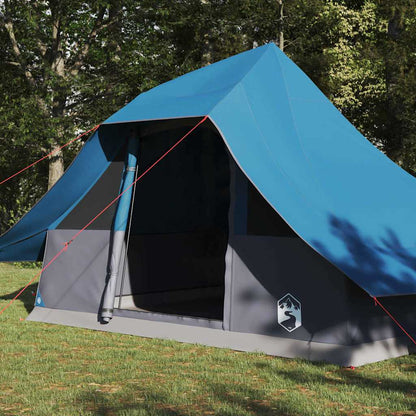 vidaXL Tipi Tent 10-Person Blue Taffeta - 364 x 281 x 257 cm