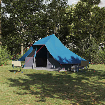 vidaXL Tipi Tent 10-Person Blue Taffeta - 364 x 281 x 257 cm