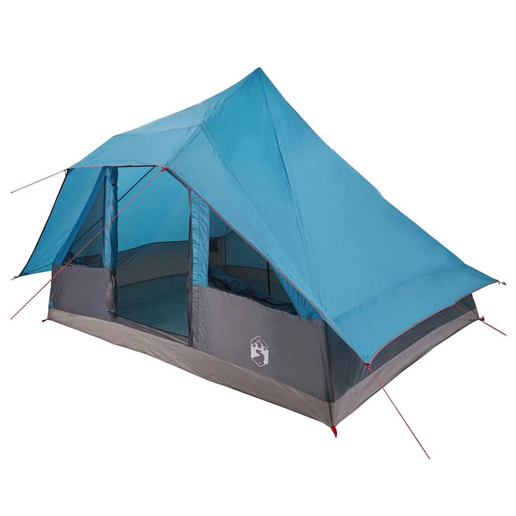 vidaXL Tipi Tent 10-Person Blue Taffeta - 364 x 281 x 257 cm