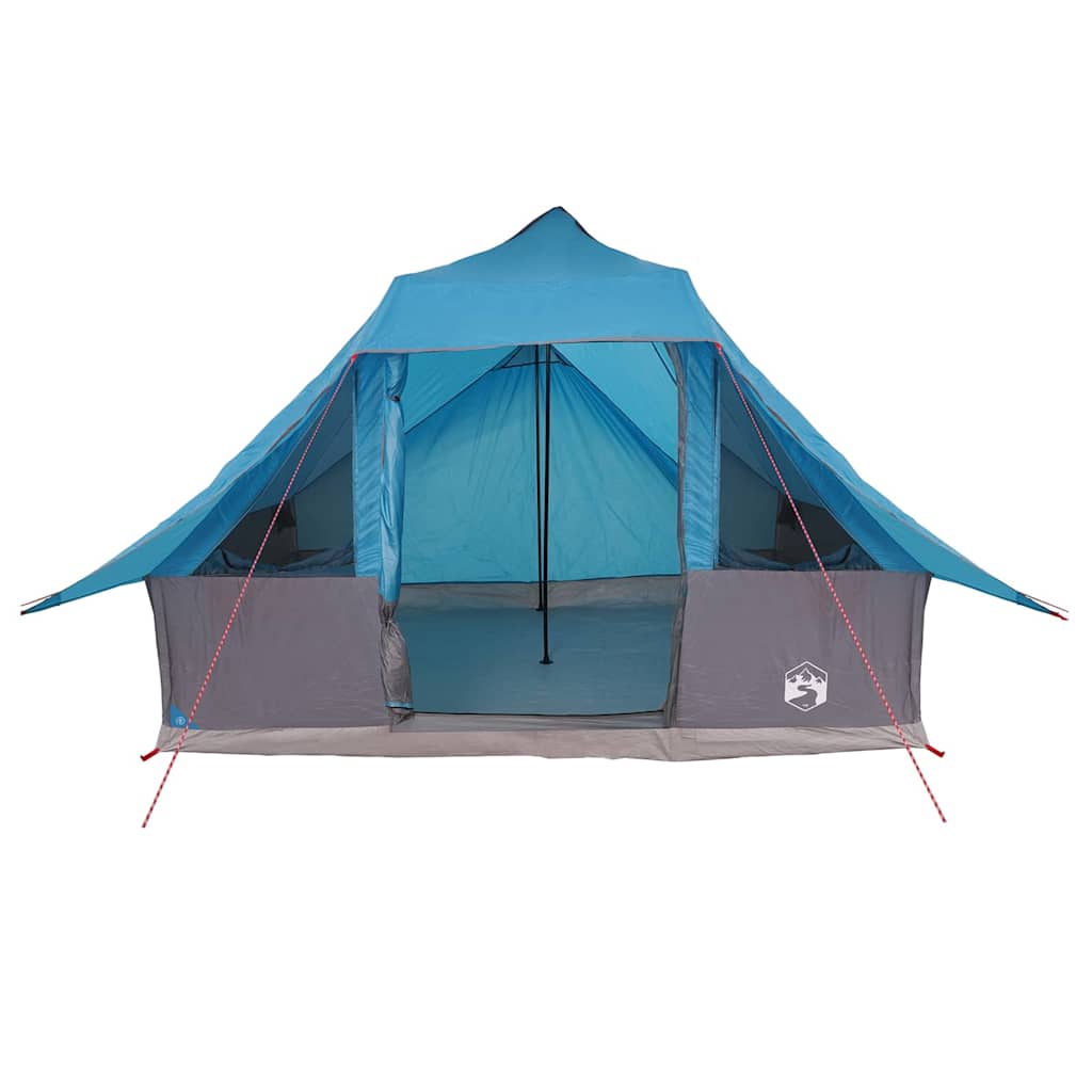 vidaXL Tipi Tent 10-Person Blue Taffeta - 364 x 281 x 257 cm