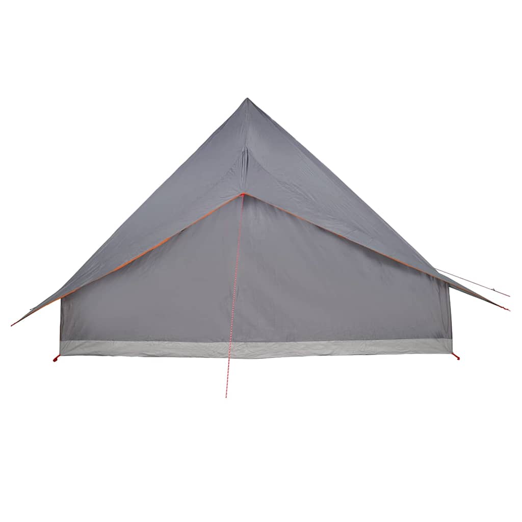 vidaXL Tipi Tent 10-Person Grey and Orange Taffeta - 364 x 281 x 257 cm