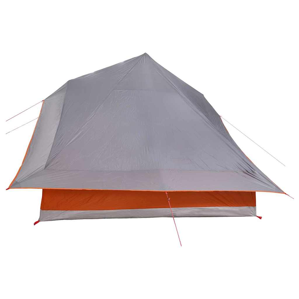 vidaXL Tipi Tent 10-Person Grey and Orange Taffeta - 364 x 281 x 257 cm