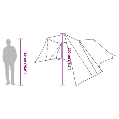 vidaXL Tipi Tent 12-Person Blue Taffeta - 660 x 456 x 200 cm