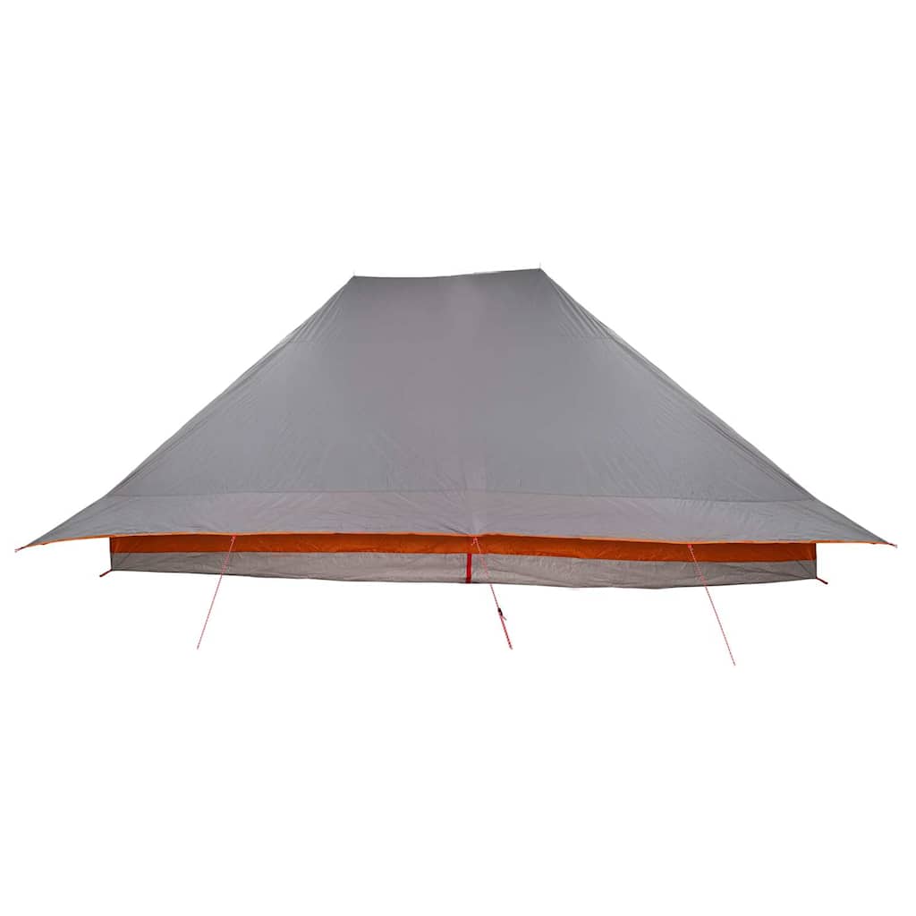 vidaXL Tipi Tent 12-Person Grey and Orange Taffeta - 660 x 456 x 200 cm
