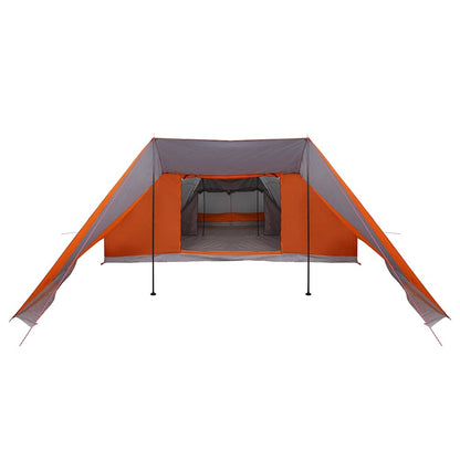 vidaXL Tipi Tent 12-Person Grey and Orange Taffeta - 660 x 456 x 200 cm