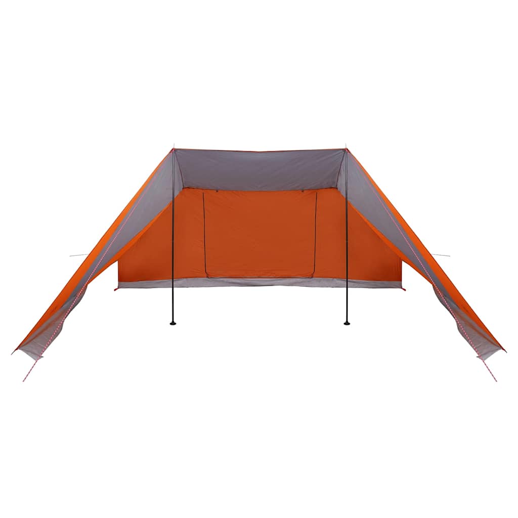 vidaXL Tipi Tent 12-Person Grey and Orange Taffeta - 660 x 456 x 200 cm