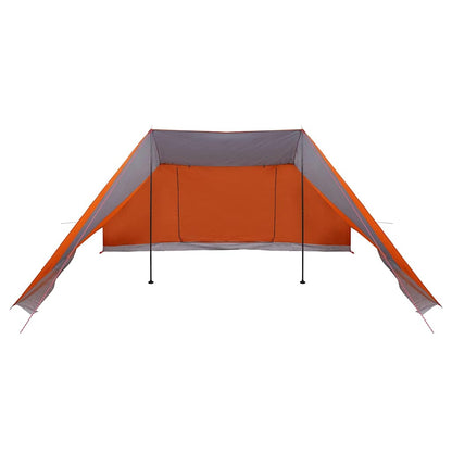 vidaXL Tipi Tent 12-Person Grey and Orange Taffeta - 660 x 456 x 200 cm