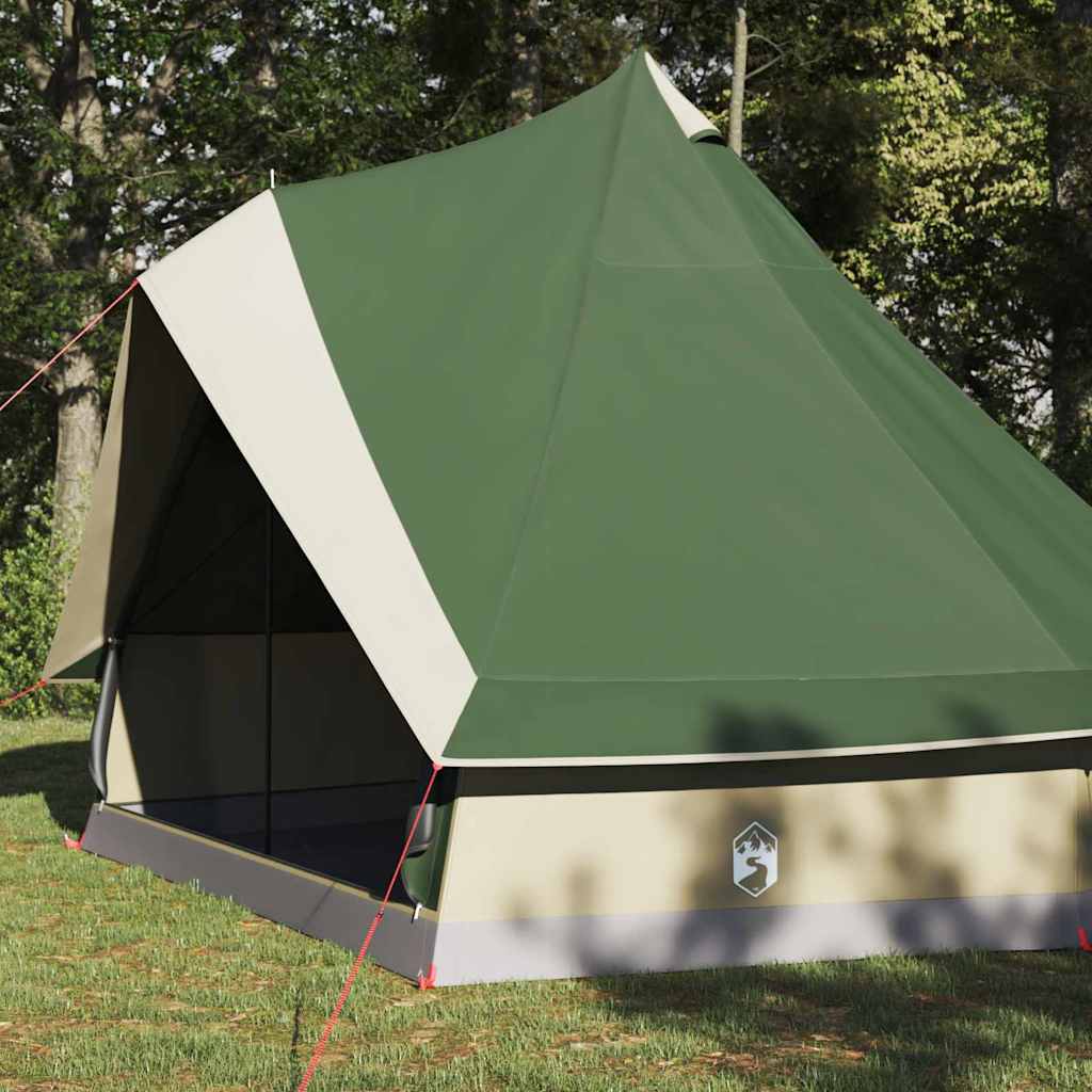 vidaXL Tipi Tent 8-Person Green Taffeta - 400 x 346 x 250 cm