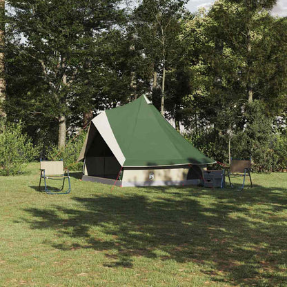 vidaXL Tipi Tent 8-Person Green Taffeta - 400 x 346 x 250 cm