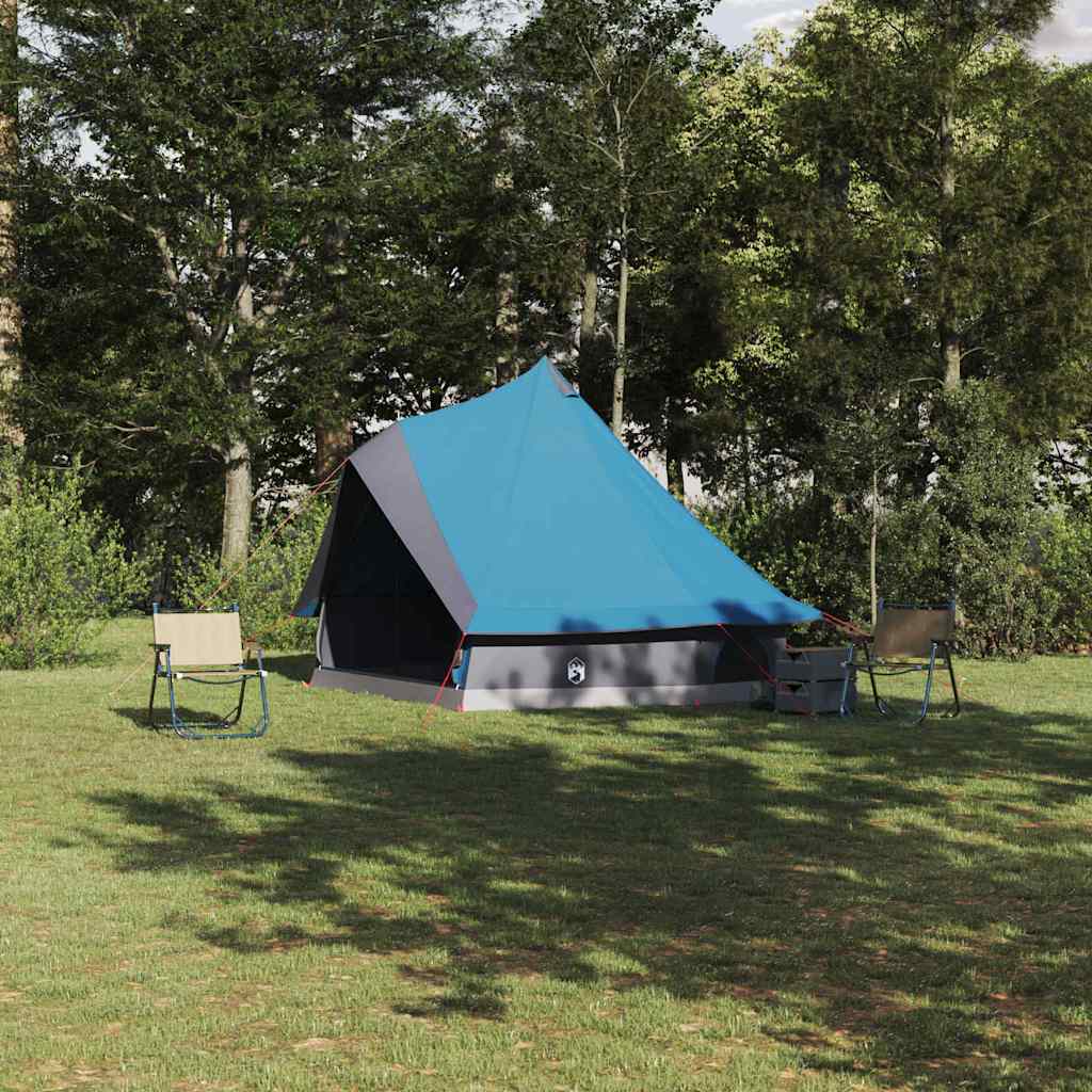 vidaXL Tipi Tent 8-Person Blue Taffeta - 400 x 346 x 250 cm