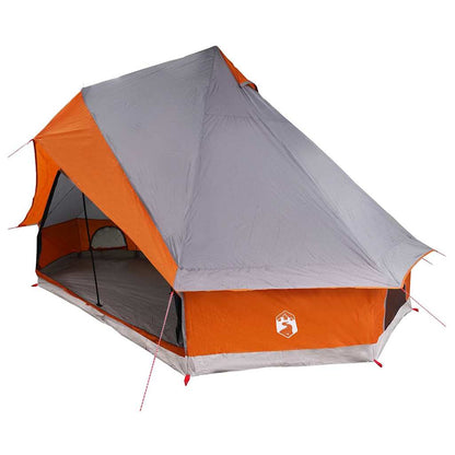 vidaXL Tipi Tent 8-Person Grey and Orange Taffeta - 400 x 346 x 250 cm