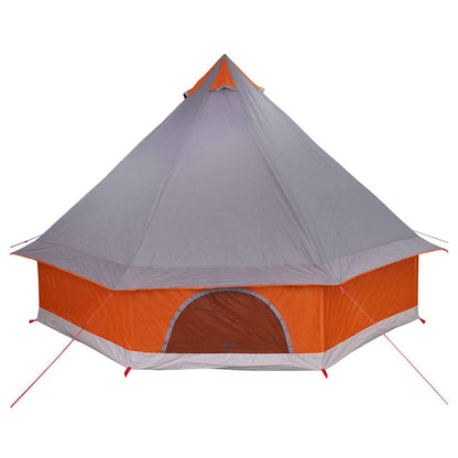 vidaXL Tipi Tent 8-Person Grey and Orange Taffeta - 400 x 346 x 250 cm