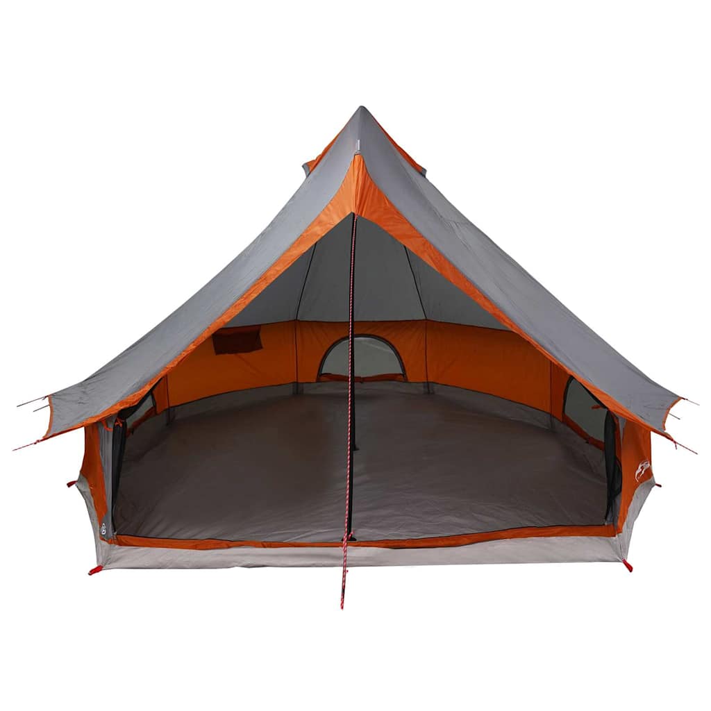 vidaXL Tipi Tent 8-Person Grey and Orange Taffeta - 400 x 346 x 250 cm