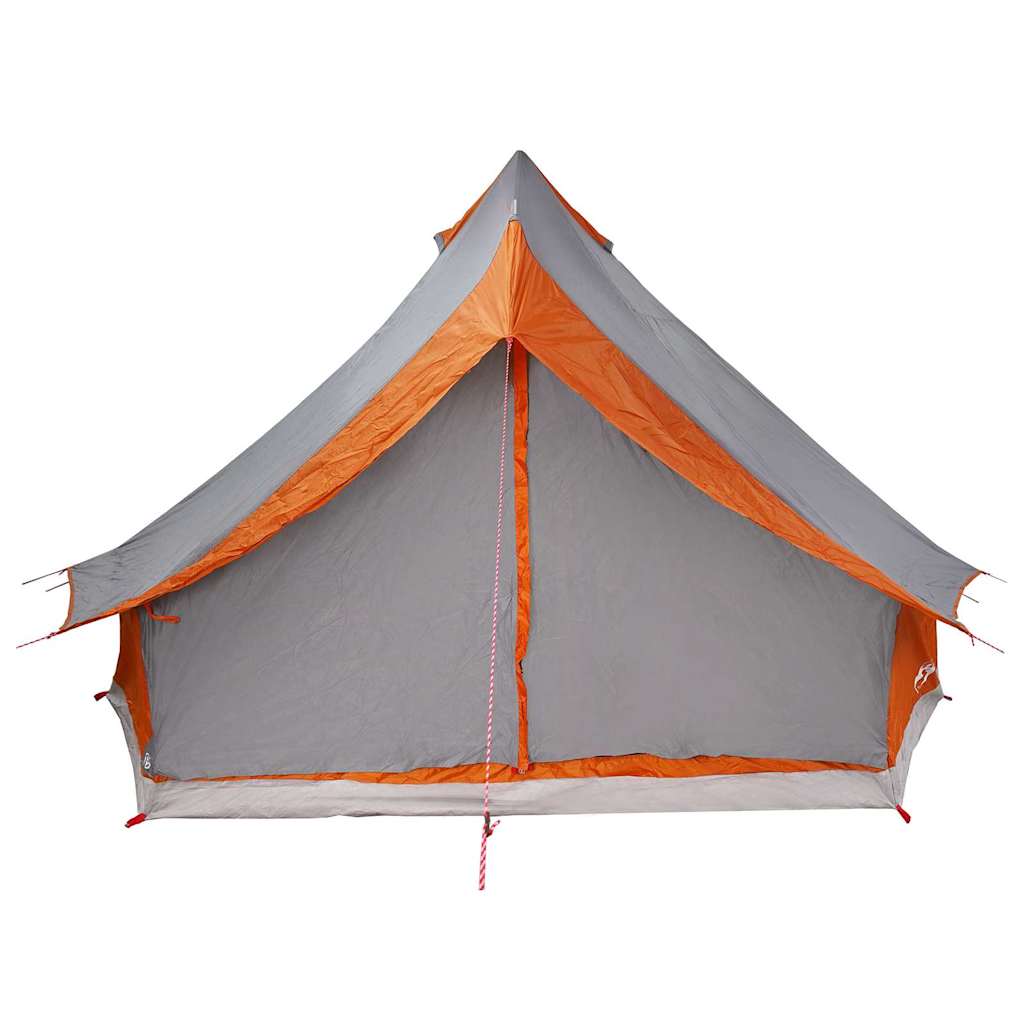 vidaXL Tipi Tent 8-Person Grey and Orange Taffeta - 400 x 346 x 250 cm