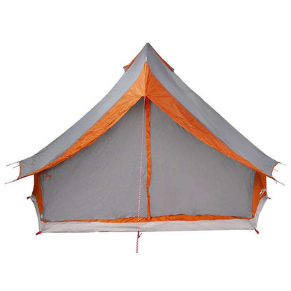 vidaXL Tipi Tent 8-Person Grey and Orange Taffeta - 400 x 346 x 250 cm