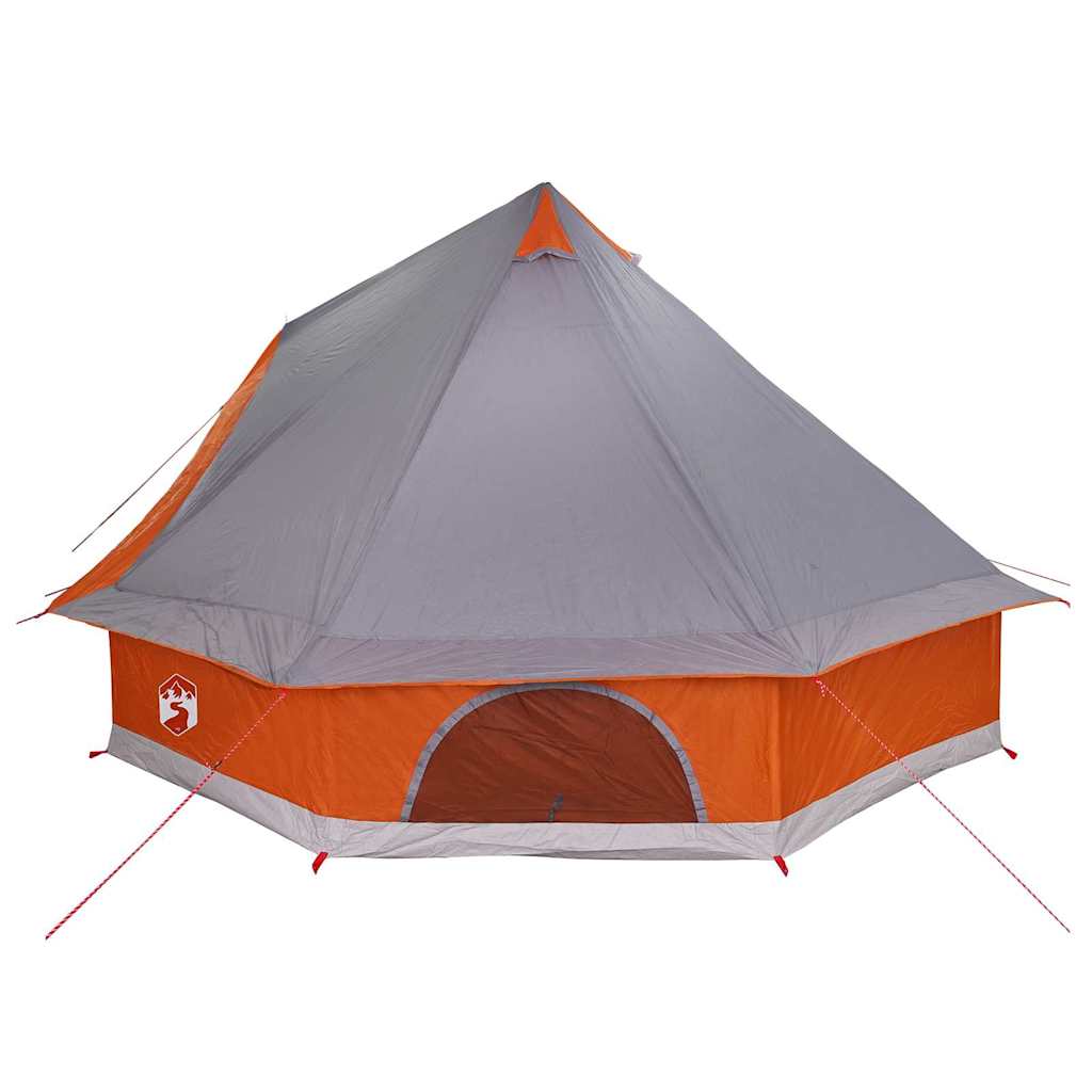 vidaXL Tipi Tent 8-Person Grey and Orange Taffeta - 400 x 346 x 250 cm