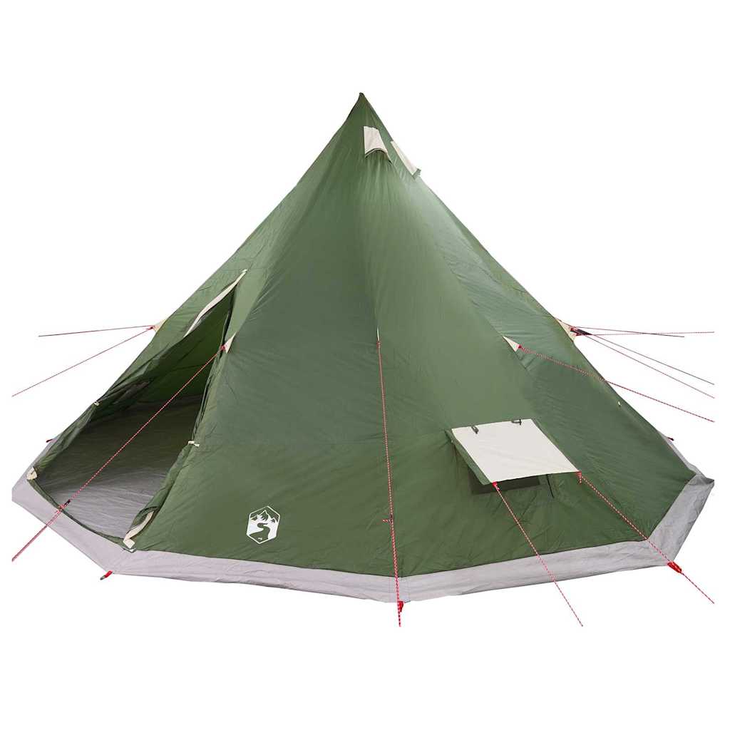 vidaXL Tipi Tent with Roof Green 560 x 560 x 300 cm Taffeta