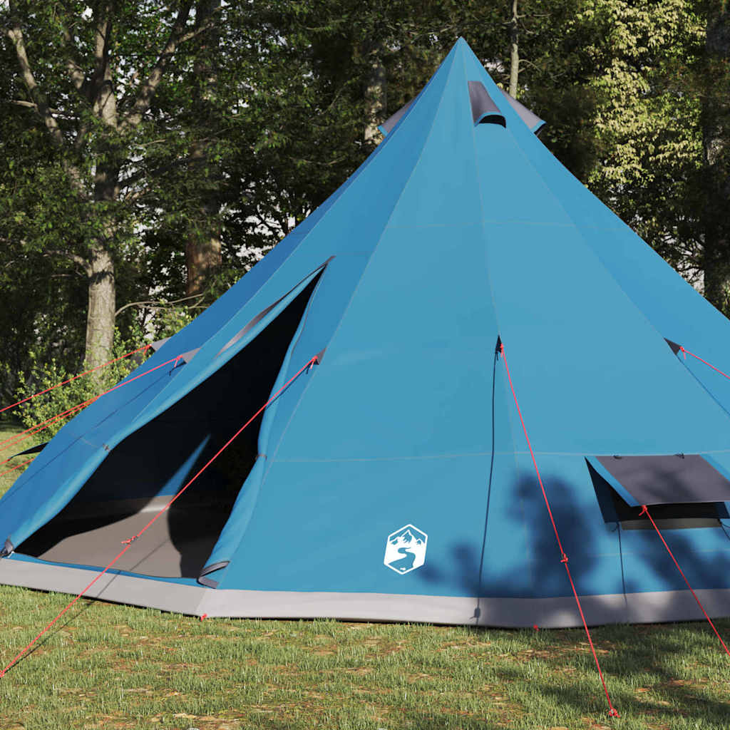 vidaXL Tipi Tent with Roof Blue 560 x 560 x 300 cm Taffeta