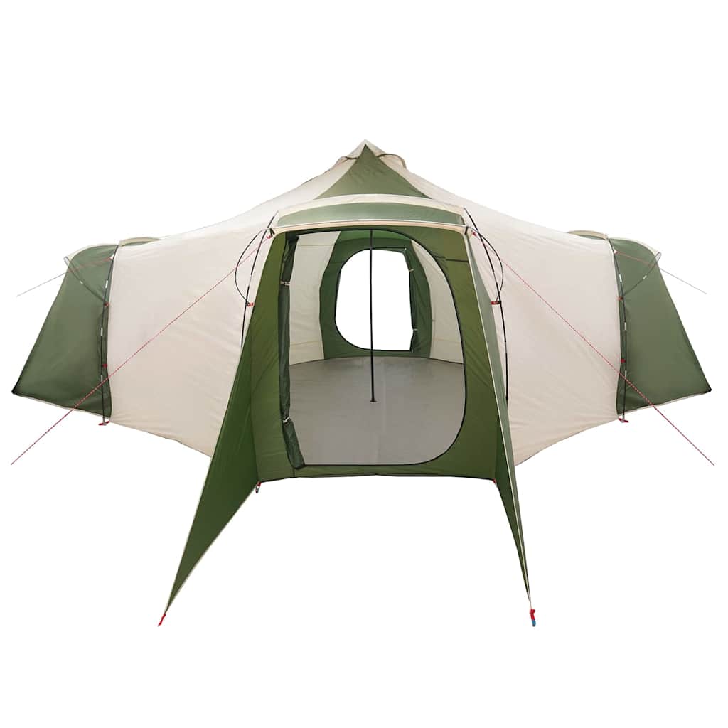 vidaXL Tipi Tent 8-Person Green Taffeta - 492 x 492 x 275 cm