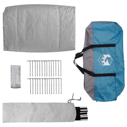 vidaXL Tipi Tent 8-Person Blue Taffeta - 492 x 492 x 275 cm