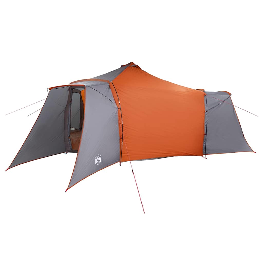vidaXL Tipi Tent 8-Person Grey and Orange Taffeta - 492 x 492 x 275 cm