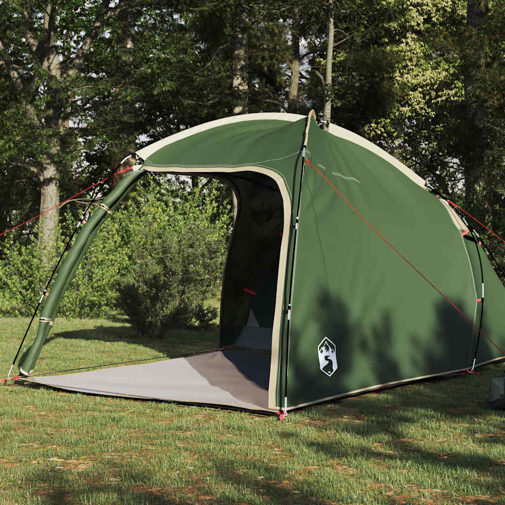 vidaXL Cabin Tent 2-Person Green Taffeta - 370 x 230 x 185 cm