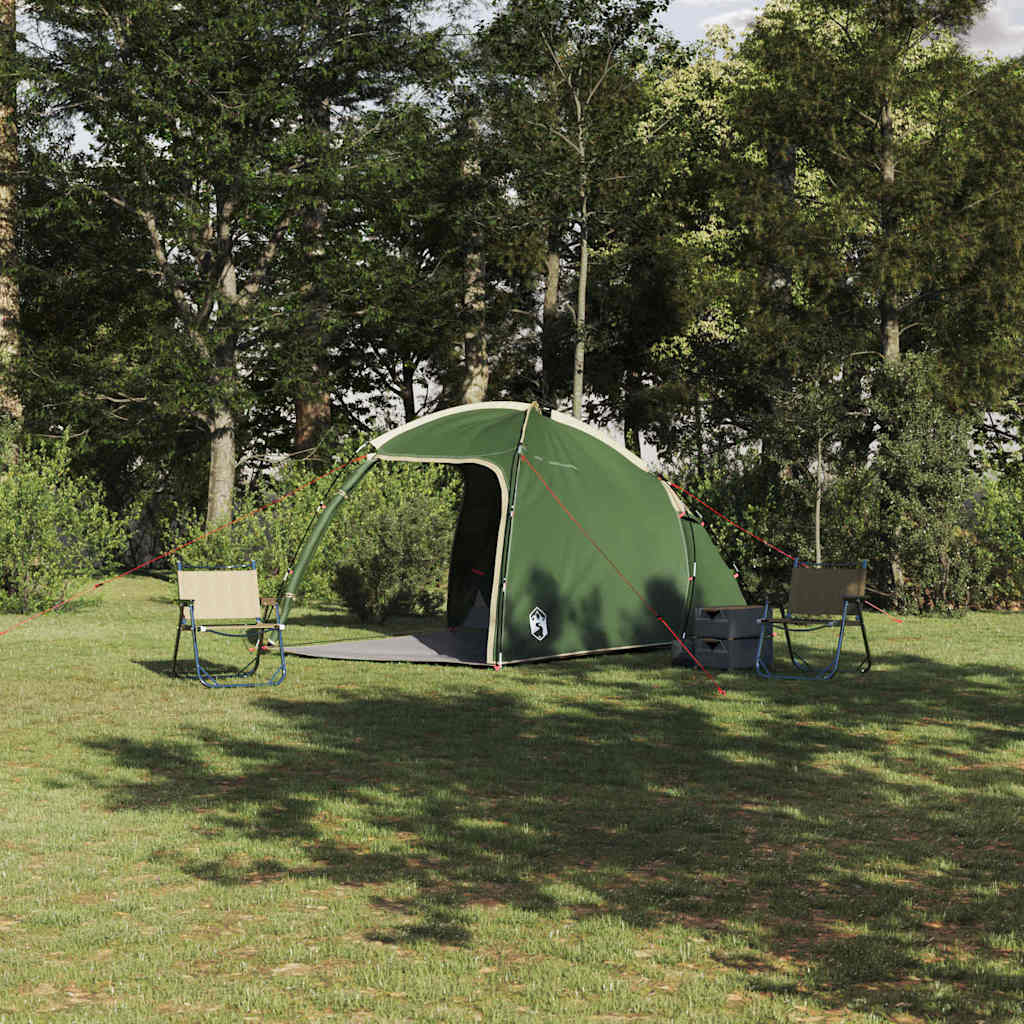 vidaXL Cabin Tent 2-Person Green Taffeta - 370 x 230 x 185 cm