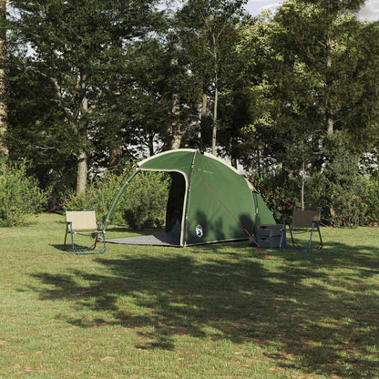 vidaXL Cabin Tent 2-Person Green Taffeta - 370 x 230 x 185 cm