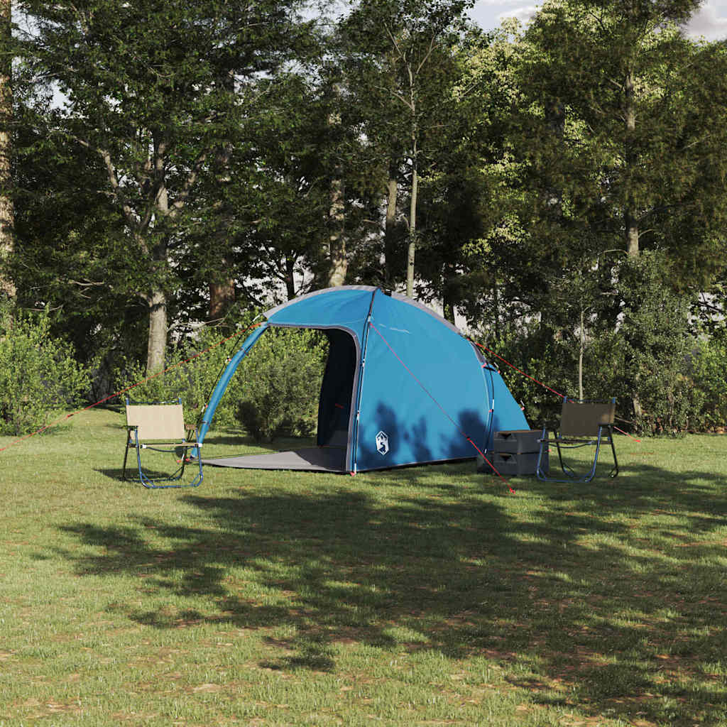 vidaXL Cabin Tent 2-Person Blue Taffeta - 370 x 230 x 185 cm