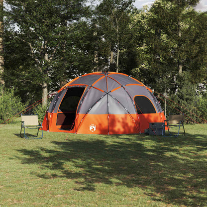 vidaXL Dome Tent with Roof Grey and Orange 475 x 475 x 235 cm Taffeta