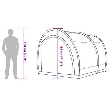 vidaXL Bike Storage Tent with Roof Green 256 x 222 x 182 cm Taffeta