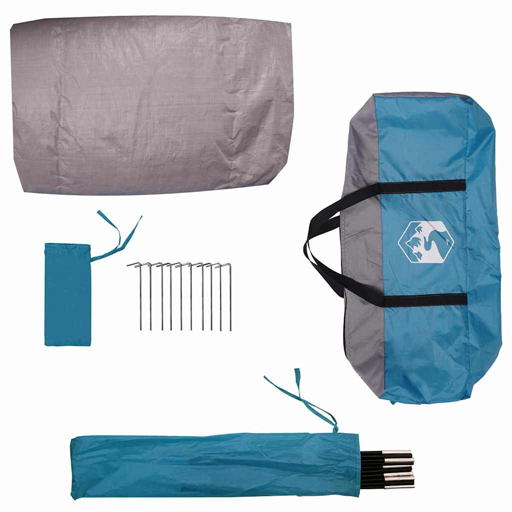 vidaXL Bike Storage Tent with Roof Blue 256 x 222 x 182 cm Taffeta