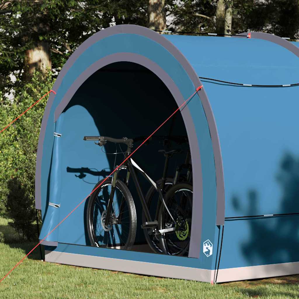 vidaXL Bike Storage Tent with Roof Blue 256 x 222 x 182 cm Taffeta
