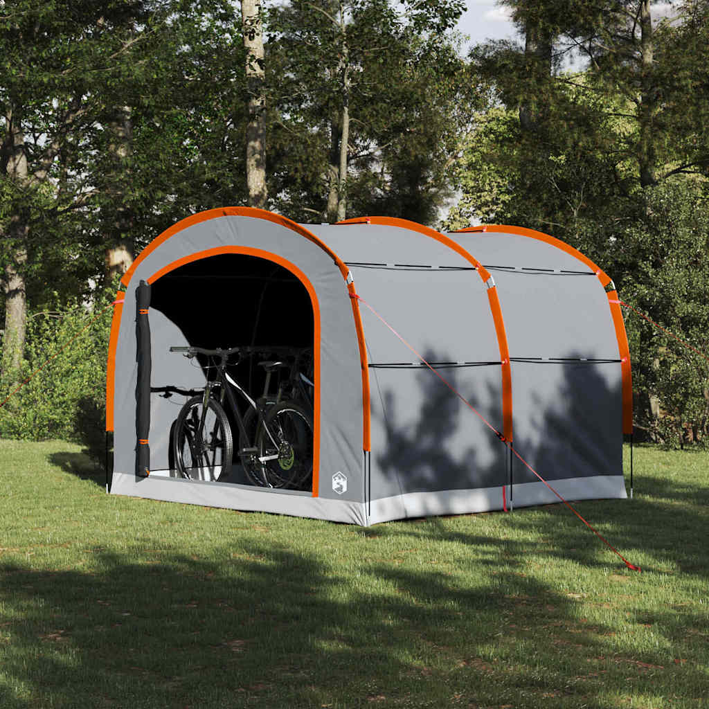 vidaXL Tent 268 x 240 x 191 cm Waterproof Grey and orange Polyester