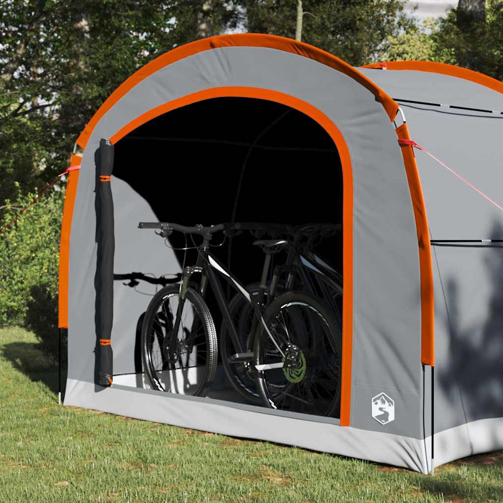 vidaXL Tent 268 x 240 x 191 cm Waterproof Grey and orange Polyester