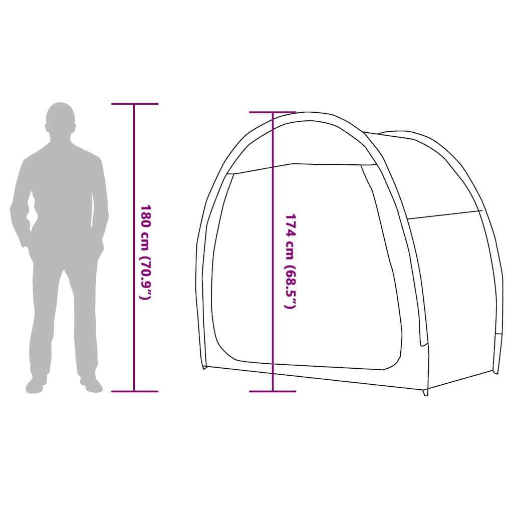 vidaXL Bike Storage Tent 210 x 90 x 174 cm Waterproof Green