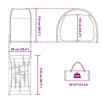 vidaXL Bike Storage Tent 210 x 90 x 174 cm Waterproof Blue